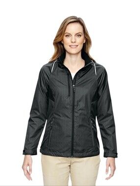 North End Lightweight Black Dobby Full Zip Jacket NEW